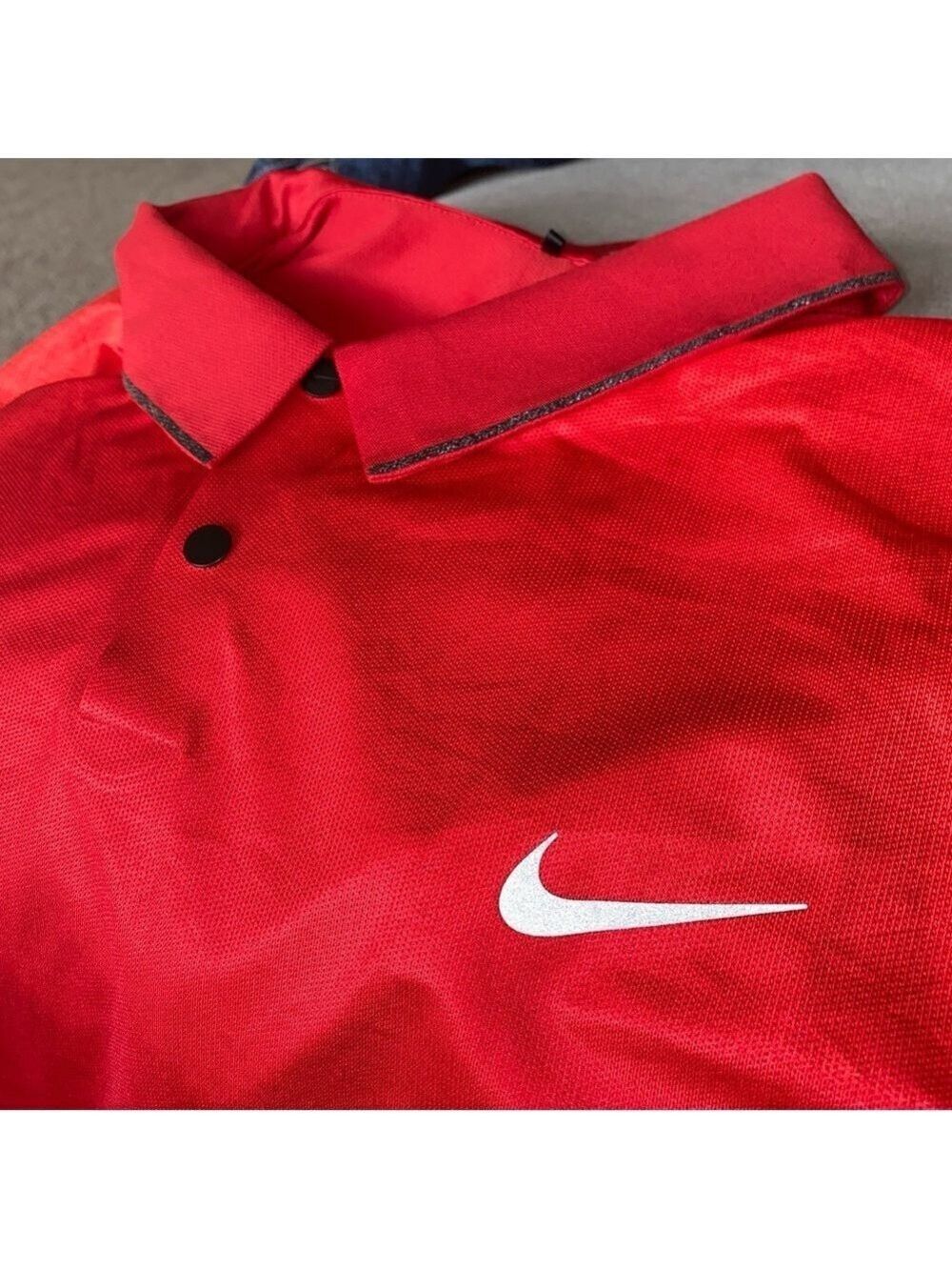 Nike Tiger Woods Dri-Fit Red Golf Polo Men XL 726191-687 - Picture 8 of 13